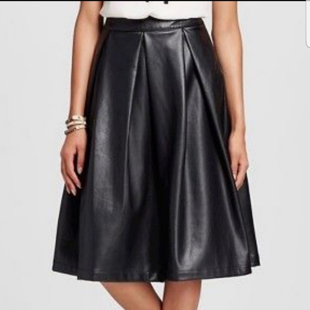 Faux Leather Skirt